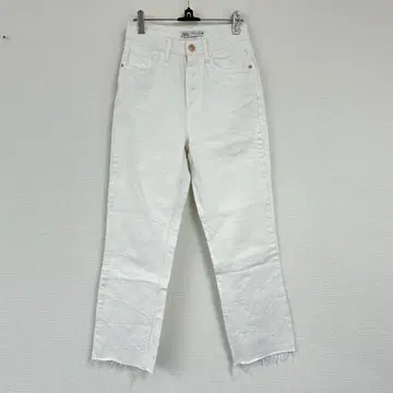 ZARA [ EUR34 ] 자라 스트레이트 데님 화이트 청바지