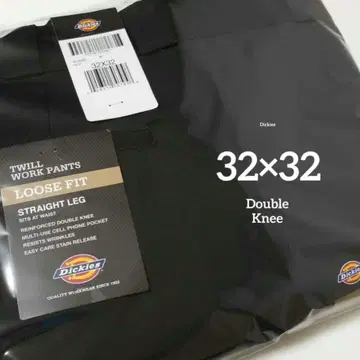 32 x 32 [ 새상품 미사용 ] 디키즈 더블니 85283 BLACK