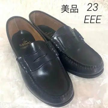 [새상품급] 리갈 코인 로퍼 블랙 천연 가죽 23EEE