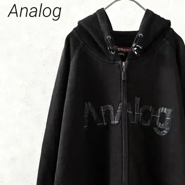 아날로그 후드티 집업 포켓 부착 스노우보드웨어 루즈핏