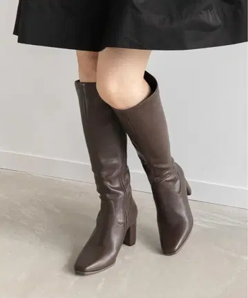 미사용 새상품 우천 겸용 스퀘어토 롱부츠