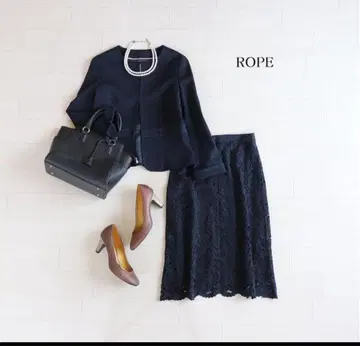 ROPE 셋업 레이스 스커트 수트