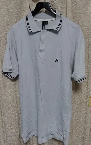 SILAS 피케 셔츠 M 스카이블루