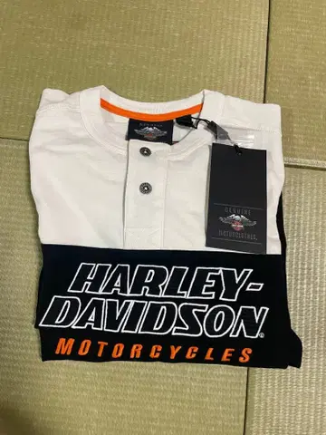 Harley-Davidson 긴팔 T셔츠 화이트/블랙/그레이