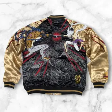 [ 미사용 ] 카라쿠리타마시 x 원피스 루피 vs 루치 리버서블 스카잔