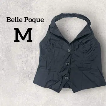 Belle Poque [ M ] 버튼 포켓 부착 홀터넥 베스트 (지레)