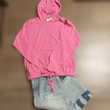 컨디션 최상 SEMICOUTURE 핑크 상의 후드티