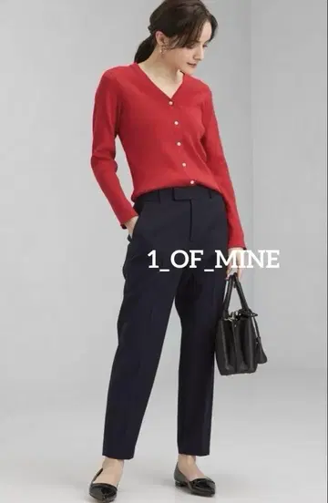 미사용 1_OF_MINE(원 오브 마인) 리브 V넥 가디건