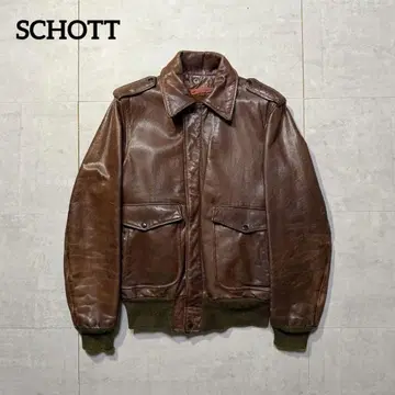 Schott a-2 가죽 플라이트 자켓 TALON 지퍼 g-1 36