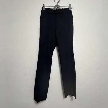NOBLE 블랙 네이비 슬랙스 팬츠 백 포켓 부착