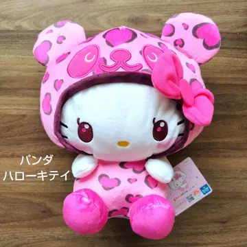 팬더 헬로키티 레이디 레오파드 무늬 BIG 봉제 인형