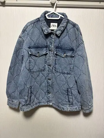 ZARA 자라 퀼팅 데님 자켓 XL 사이즈
