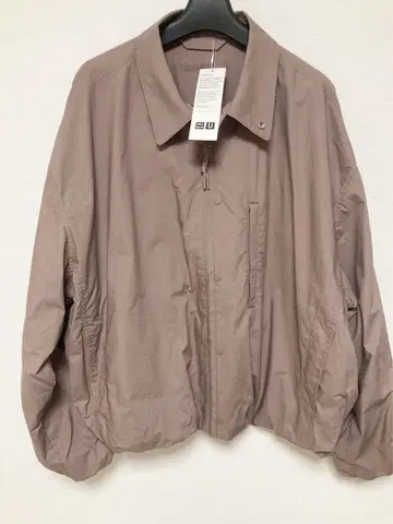 [새상품] UNIQLO U 볼륨 슬리브 코쿤 블루종 브라운 XXL