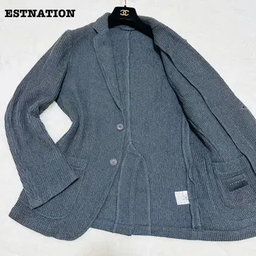 [새상품급] ESTNATION 그레이 테일러드 자켓 니트 M 남성용
