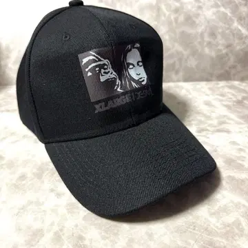 XLARGE X-girl 그래픽 프린트 캡 블랙