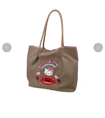 시마무라 키티 토트백 키스마크 자수 Sanrio