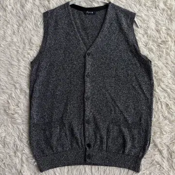 새상품급 파파스 플러스 린넨 실크 니트 베스트