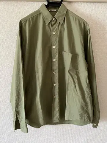 AURALEE WASHED FINX TWILL BIG SHIRTS