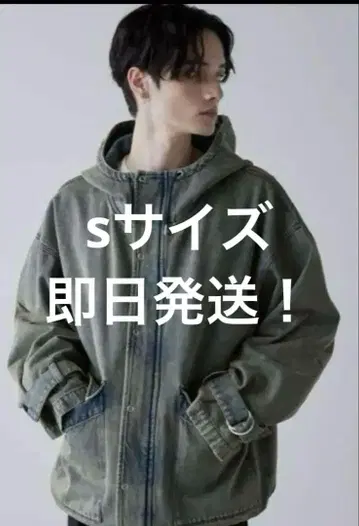 CLEL 밀리터리 디자인 마운틴 파카 데님 블루 s