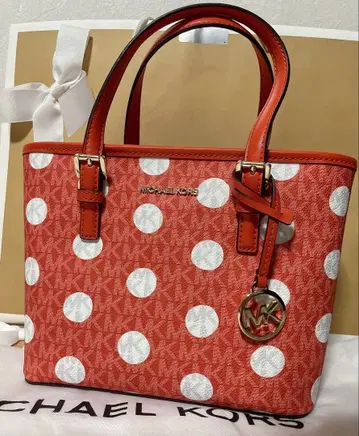 MKJET SET 폴카 도트 컨버터블 토트 시그니처 2way 백