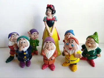빈티지 디즈니 백설공주 소프트 비닐 피규어 세트 도쿄 디즈니랜드