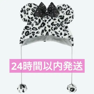 [택 포함 새상품] 레오파드 무늬 미니 팬캡 화이트