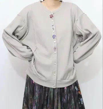 이즈스칼라 553205: 바이컬러 멜로우 와플 가디건
