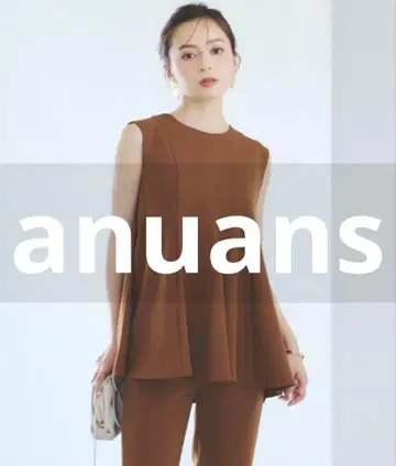 새상품급 anuans 슬리브리스 블라우스 FREE 카멜 여성용
