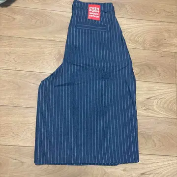 push push 하프 팬츠 스트라이프 네이비