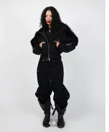 No mass prod CROPPED FUR BOMBER JACKET