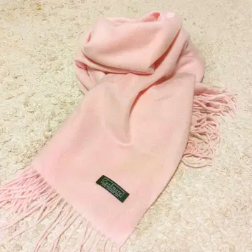 새상품급 Cashmere 캐시미어 100% 울 대형 스톨 핑크