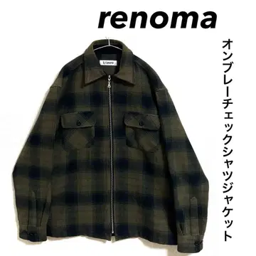renoma 옴브레 체크 셔츠 자켓