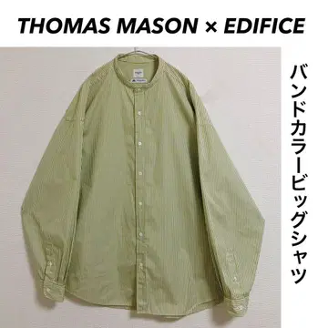 THOMAS MASON x EDIFICE 밴드 카라 셔츠 빅 실루엣