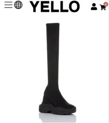 YELLO 스니커즈 롱 부츠 M 사이즈 블랙 니하이
