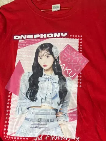 Onephony 타지마 사쿠라코 실사 최애 셔츠