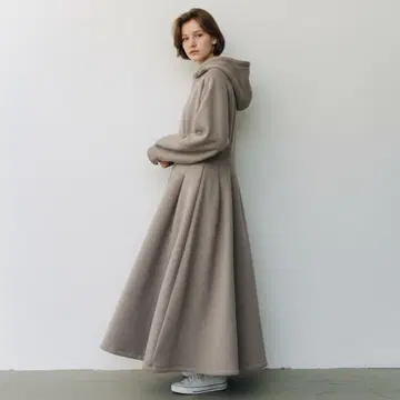 Maison de Lyla 허리 턱 롱 원피스 후드티 FREE