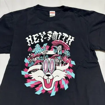 HEY-SMITH 티셔츠 M 사이즈 블랙 밴드 구제 의류