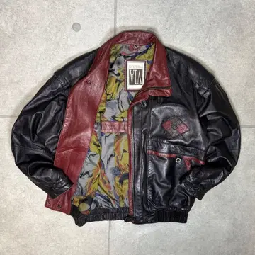 가죽 자켓 A-2 봄버 라무 내퍼 가죽 양가죽 짧은 기장 올 패턴 90s