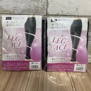 LEG ACE / 레그 에이스 블랙 롱 스패츠 블랙 프리 사이즈 2개