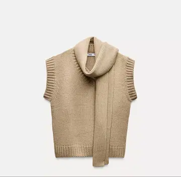 ZARA 스카프 포함 니트 베스트