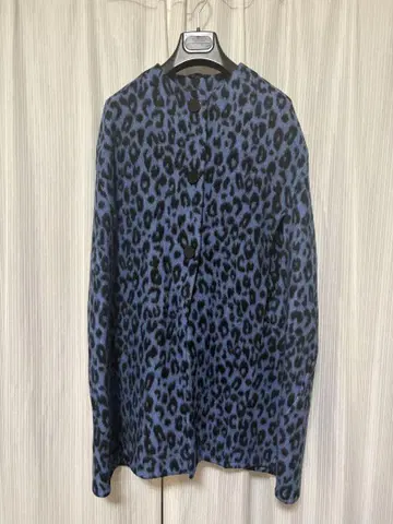 ERMANNO SCERVINO 파랑과 블랙 레오파드 무늬 판초