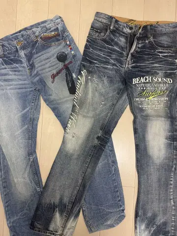 비치 사운드 데님 팬츠 세트