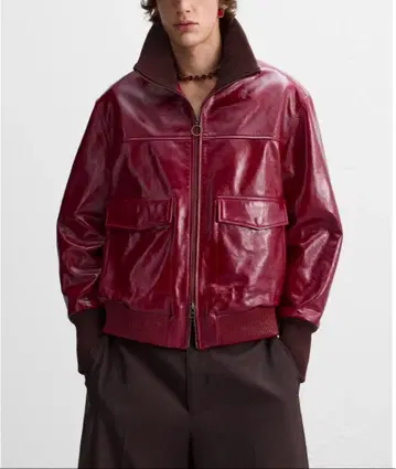 ZARA MAN HARRY LAMBERT 가죽 자켓 XL 44