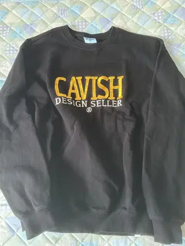CAVISH 블랙 맨투맨 M 사이즈