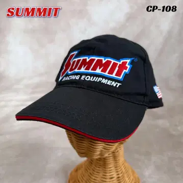 USA 구제 의류 'SUMMIT' 레이싱 캡 블랙 스트랩 백