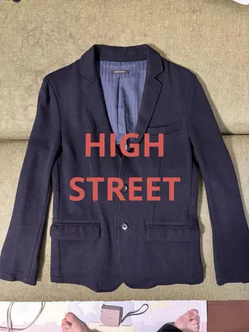HIGH STREET 네이비 테일러드 자켓