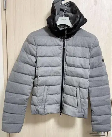 아르마니 익스체인지 A/X 다운 자켓 인조 가죽 그레이 M