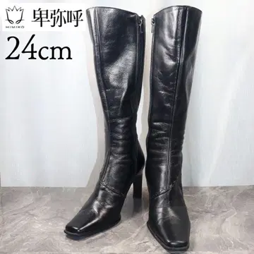 [ 새상품급 ] 엘레강스 히미코 24 롱 부츠 가죽 스퀘어토 집업