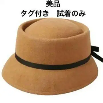 새상품 CA4LA 카사블랑카 브라운 울 햇 리본 포함