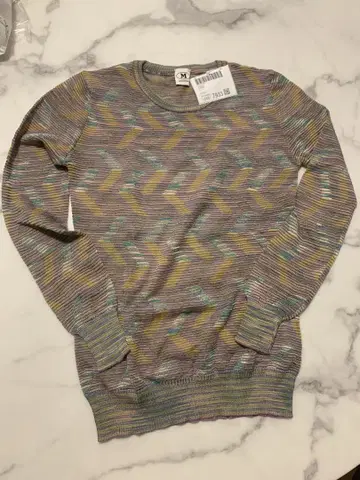 MISSONI M 사이즈 지그재그 패턴 니트